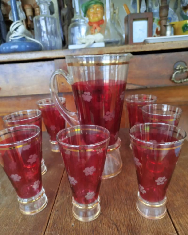 Service à orangeade vintage